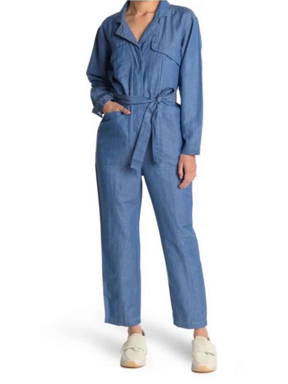 ALEX MILL Expedition Linen Blend Jumpsuit